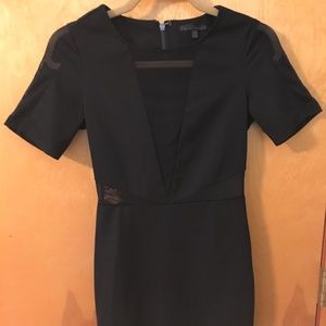Little Black Dress with Mesh Inserts